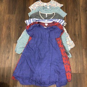 LULAROE Tee Pullover Oversized Casual Everyday Shirts Dress WMN Sz XXS LOT OF 6
